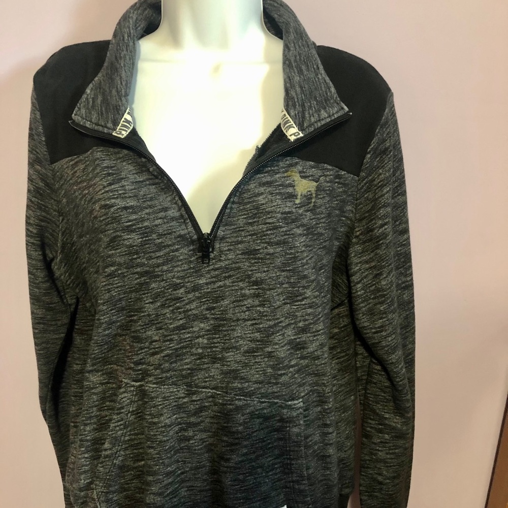 Victoria Secret Pink 3/4 zip sweater size Large